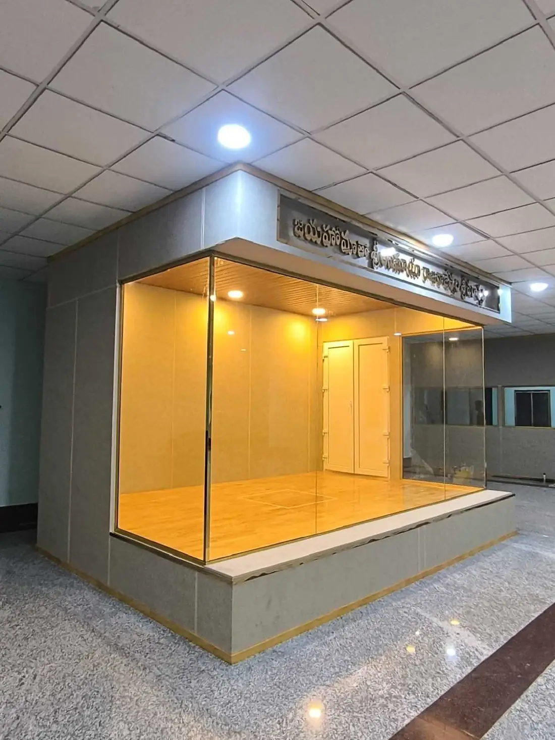 Sacred Temple Glass Architectural Interior